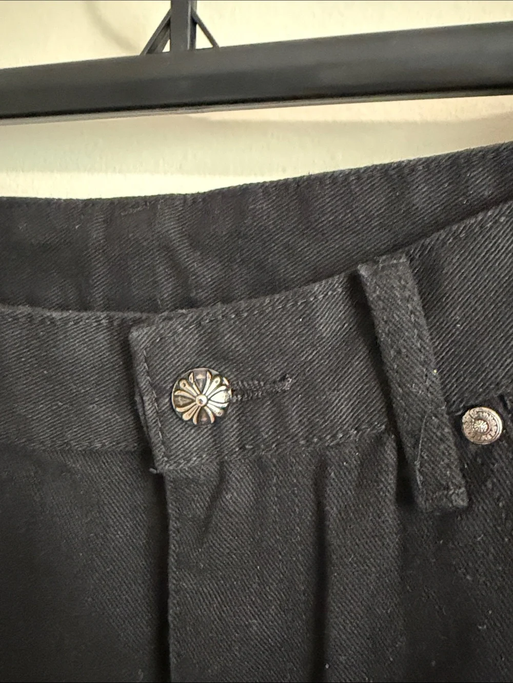 Men's Black Cross Accent Pants